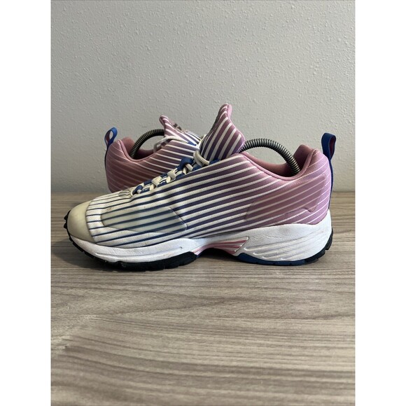 Size 11 - Reebok DMX Thrill Jasmine Pink Blue Blast Running Shoes Sneakers - Picture 9 of 11